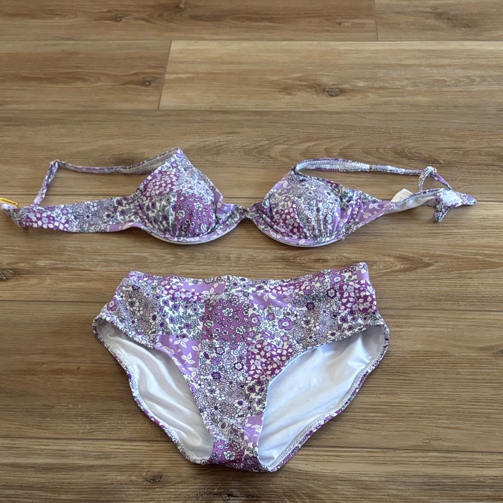 Floral Purple Bikini Set